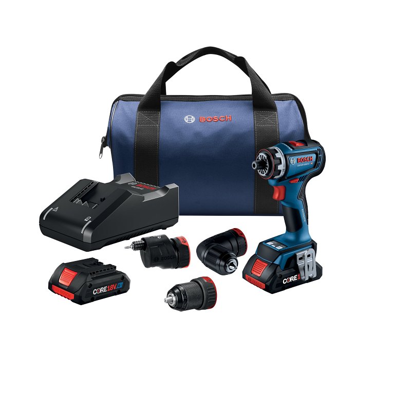 Bosch GSR18V-800FCB24 Drill Driver Kit, 1/2 in Chuck, Keyless Chuck, 630, 2100 rpm Speed
