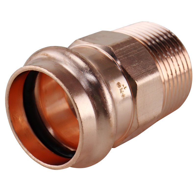 Apollo XPRMA1 Adapter, 1 in, MPT x Press Fit, Copper, 300 psi Pressure