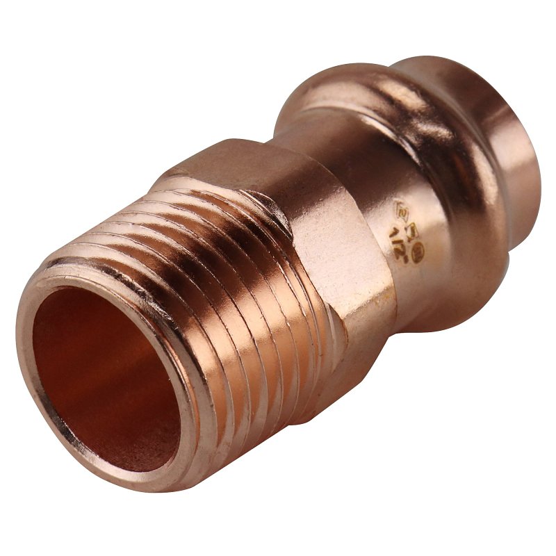 Apollo XPRMA12 Adapter, 1/2 in, MPT x Press Fit, Copper, 300 psi Pressure