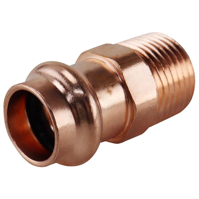 Apollo XPRMA12 Adapter, 1/2 in, MPT x Press Fit, Copper, 300 psi Pressure