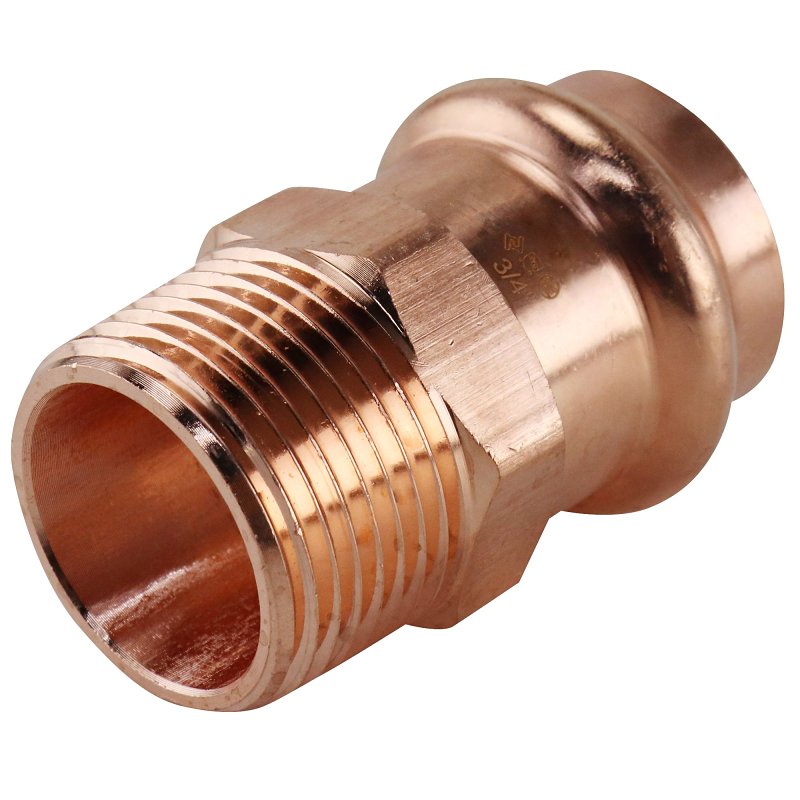 Apollo XPRMA34 Adapter, 3/4 in, MPT x Press Fit, Copper, 300 psi Pressure