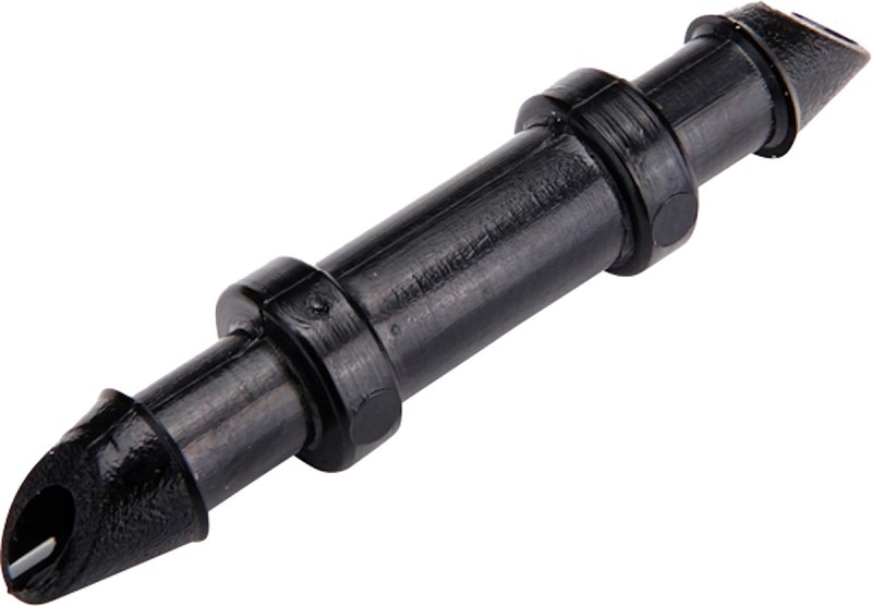 Raindrip 312010B Connector, 1/4 in Connection, Barb, Polypropylene, Black