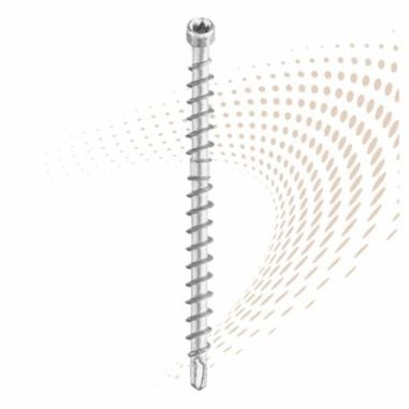 GRK Fasteners Deck Elite Series 39238 Hidden Deck Fastener, #9 Thread, 2-3/8 in L, Dual Thread, Trim Head, Star Drive
