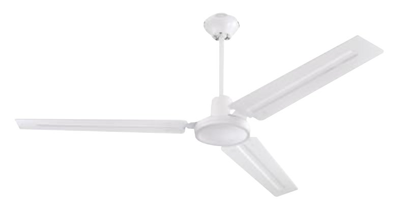 Westinghouse 7812700 Ceiling Fan, 3-Blade, White Blade, 56 in Sweep, Steel Blade, 5-Speed