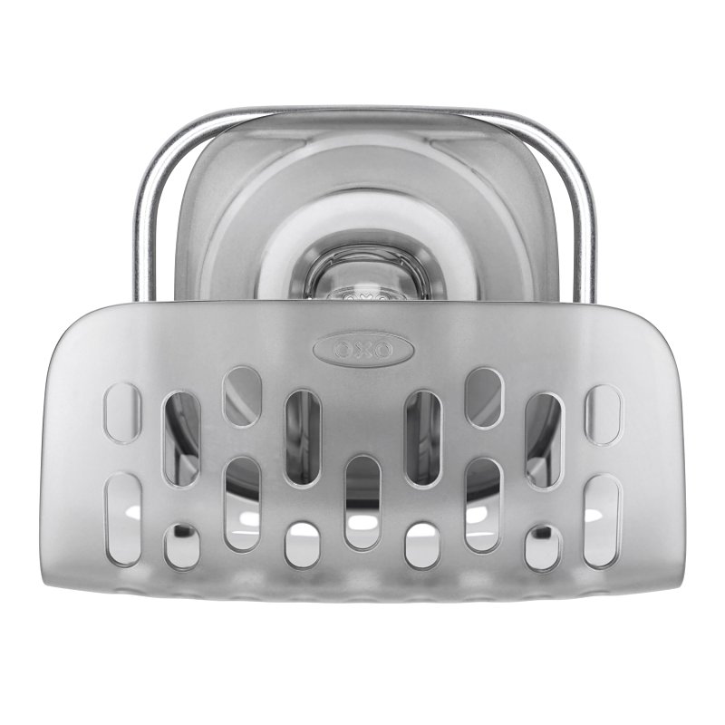 Good Grips StrongHold Series 13273500 Suction Sponge Holder, Stainless Steel, Gray, Suction Mounting