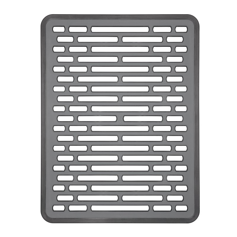 Good Grips 13190530 Sink Mat, 16 in L, 12-1/4 in W, 1/2 in Thick, TPE, Gray
