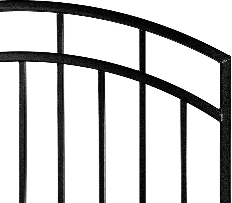 Nuvo Iron Benitoite Series IBGA04568 Arched Top Gate, 45 in W Gate, 68 in H Gate, Steel Frame, Black