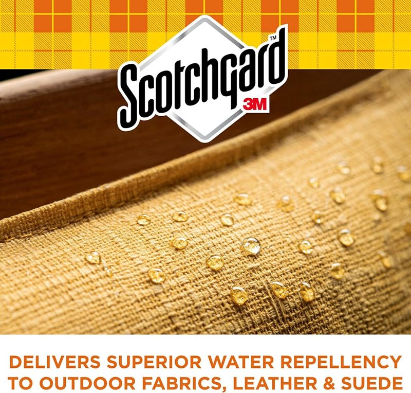 Scotchgard 5019-10UV Water and Sun Shield Fabric Spray, 10.5 oz Can, Liquid, Mineral Spirits, Amber/Milky White
