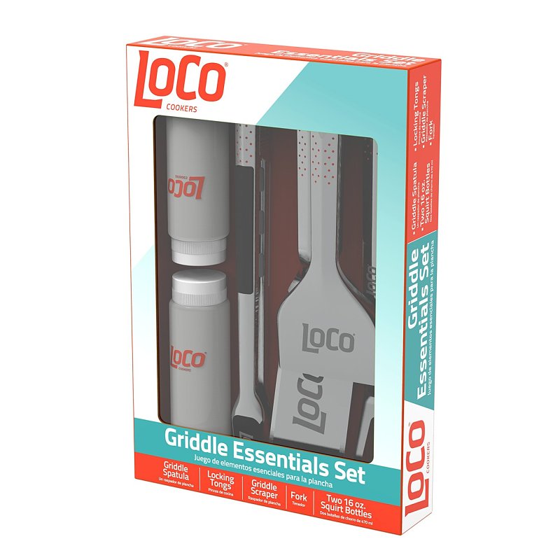 LoCo 2023050271 Griddle Essential Kit, Stainless Steel Blade, Stainless Steel Handle, Ergonomic Handle