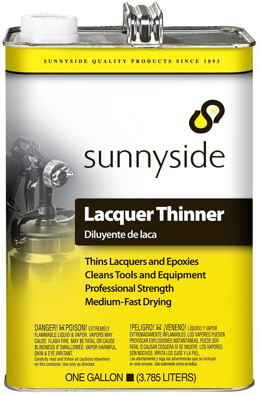 Sunnyside 457G1 Lacquer Thinner, Liquid, Clear, 1 gal, Can
