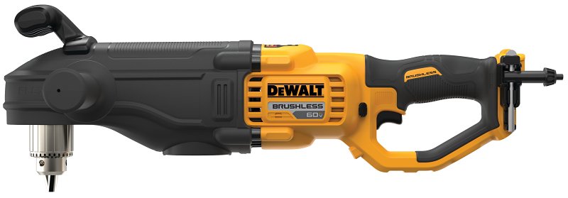 DEWALT DCD470B In-Line Stud and Joist Drill, Tool Only, 60 VDC, 1/2 in Chuck, Keyed Chuck