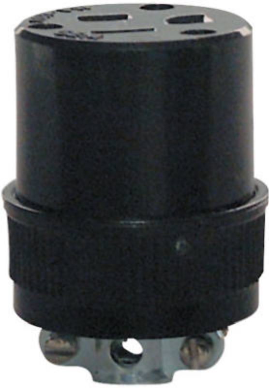 Legrand 114GMCCC16 Electrical Connector, 15 A, 125 V, Male, NEMA: NEMA 5-15R, Black