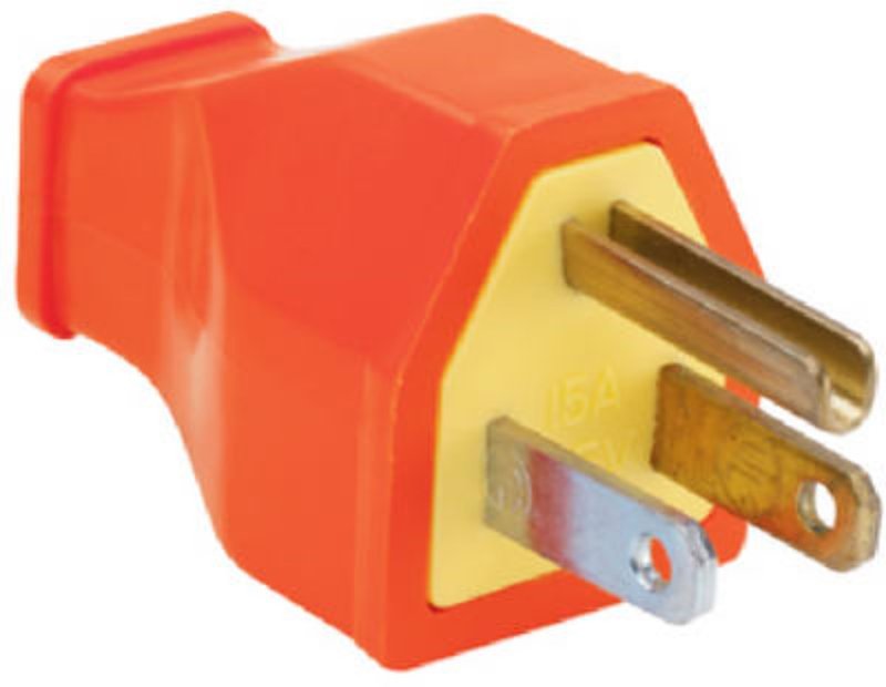 Legrand SA399OCC10 Plug and Connector, 2 -Pole, 15 A, 125 V, NEMA: NEMA 5-15P, Orange
