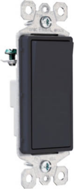 Legrand radiant Series TM870BKCC10 Paddle Switch, 15 A, 120/277 VAC, Push Wire, Side Wire Terminal, Black
