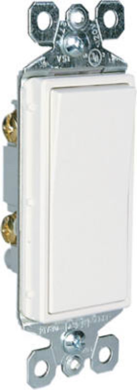 Legrand radiant Series TM870WCC10 Paddle Switch, 15 A, 120/277 VAC, Push Wire, Side Wire Terminal, White, 1-Pole