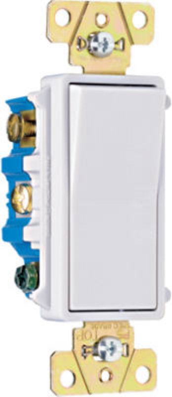 Legrand radiant Series TM874WCC6 Paddle Switch, 15 A, 120/277 VAC, Push Wire, Side Wire Terminal, White, 4-Pole
