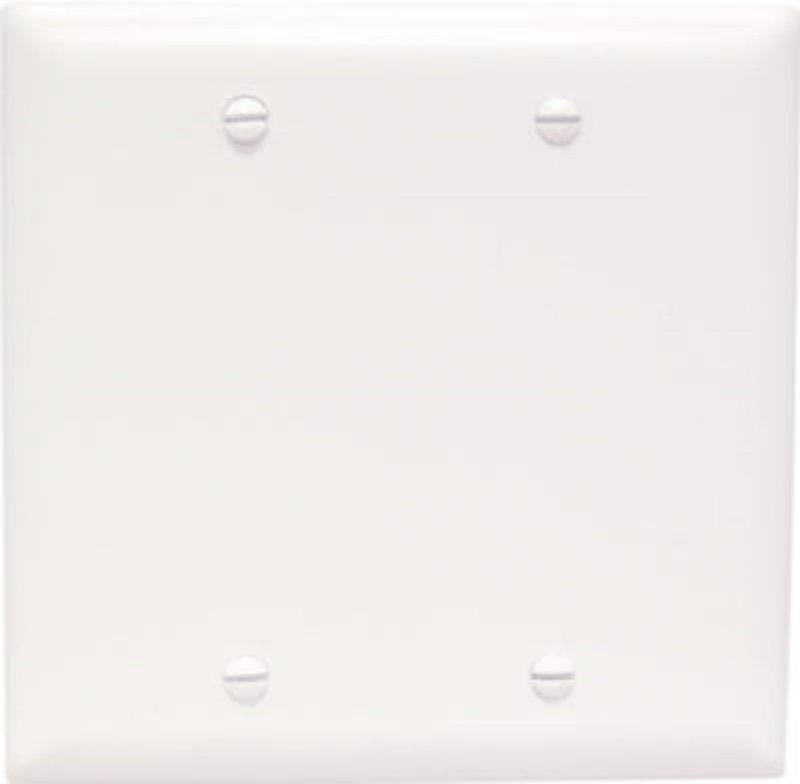 Legrand TradeMaster TP23WCC12 Blank Wallplate, 4-11/16 in L, 4-3/4 in W, 0.07 in Thick, 2 -Gang, Nylon