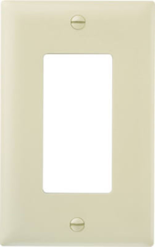 Legrand TP Series TP26ICP10 Wallplate, 4.6875 in L, 2.9375 in W, 1-Gang, Plastic, Ivory, Matte
