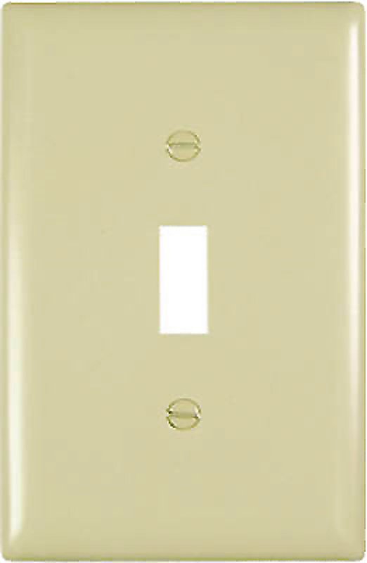 Legrand TradeMaster TPJ1ICC70 Wallplate, 3-5/16 in L, 5.062 in W, 1 -Gang, Nylon, Ivory