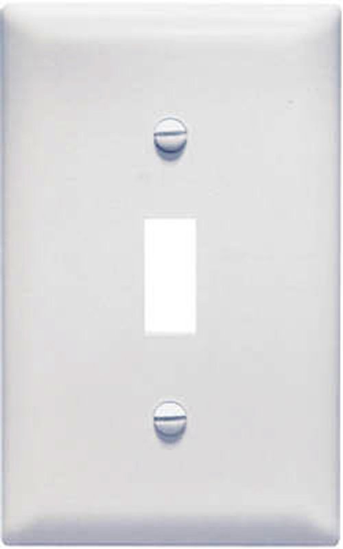 Legrand TradeMaster TPJ1WCC70 Wallplate, 3-5/16 in L, 5.062 in W, 1 -Gang, Nylon, White