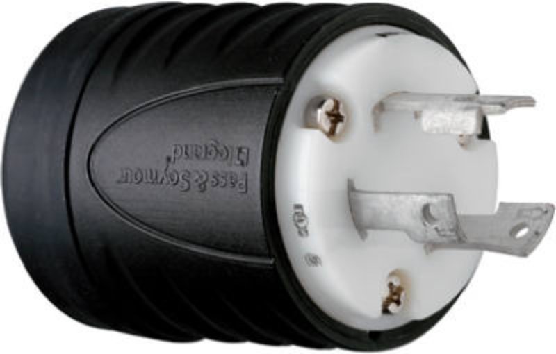 Legrand L630PCCV3 Locking Plug, 2 -Pole, 30 A, 250 V, NEMA: NEMA L6-30P, Black