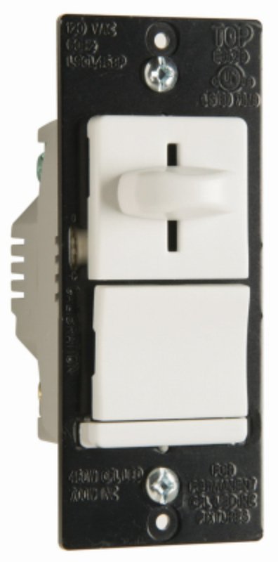 Legrand LS TradeMaster LSCL453PWCCV4 Dimmer, 120 V, 450 W, CFL, Incandescent, LED Lamp, 3-Way, White