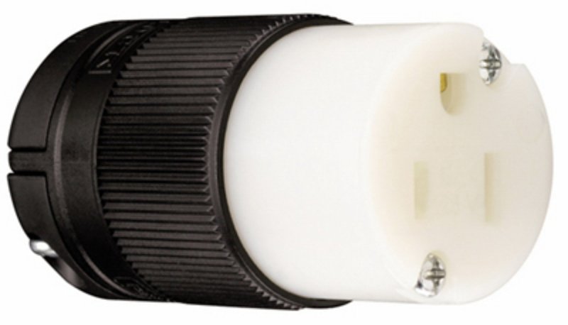 Legrand PS515CCLBCCV4 Connector, 15 A, 125 V Straight Blade, Nylon, Black/White