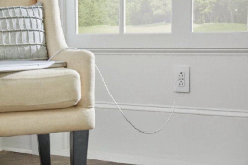 Legrand radiant Series R26USBPDWCC6 Outlet, 2-Pole, 15 A, 125 V, 2-USB Port, USB-C USB, NEMA: NEMA 5-15R