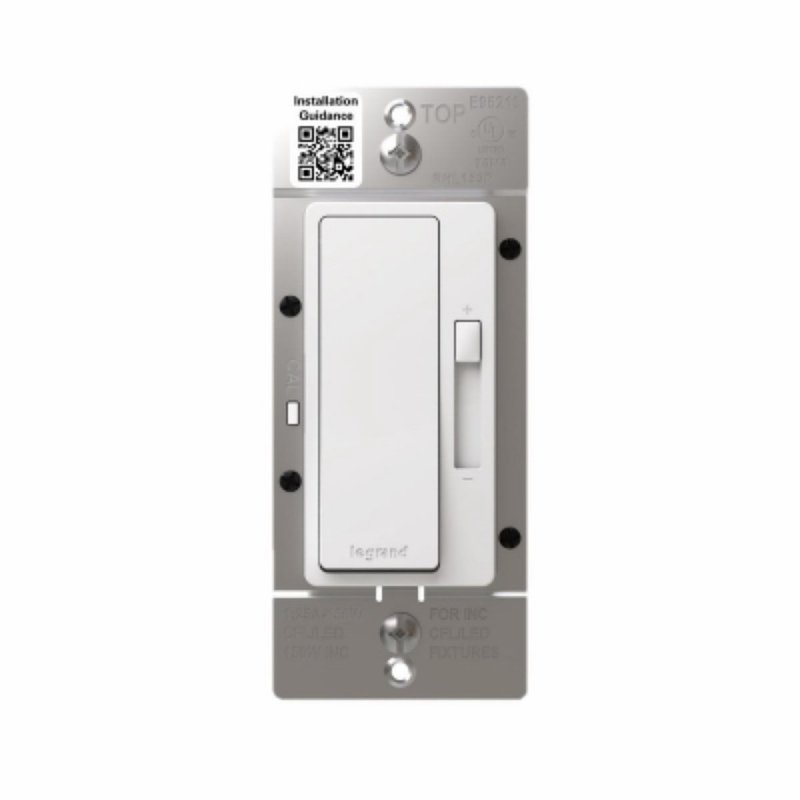 Legrand radiant Series RHL153PW Advanced Dimmer, 1.25 A, 120 V, 150 W, CFL, Incandescent, LED Lamp, 3-Way, White