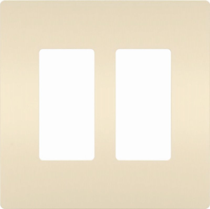 Legrand RWP262LACC6 Wallplate, 4.94 in L, 4.96 in W, 2 -Gang, Polycarbonate, Light Almond
