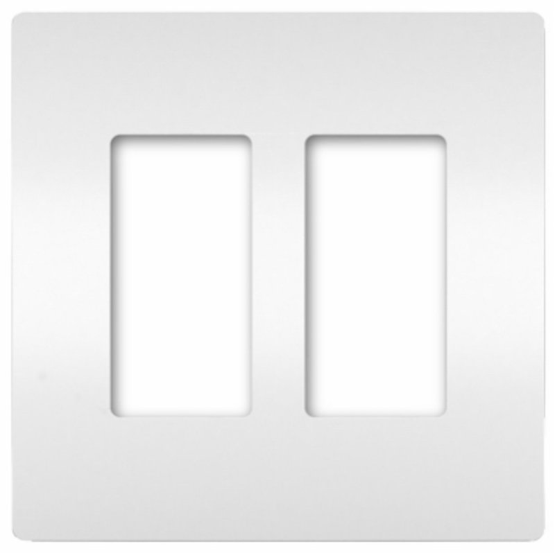 Legrand radiant RWP262WCC6 Wallplate, 4.94 in L, 4.96 in W, 2 -Gang, Polycarbonate, White