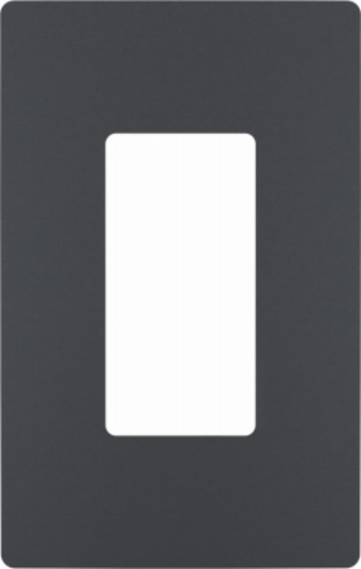 Legrand radiant RWP26GCC6 Switch Wallplate, 4.94 in L, 3.15 in W, 1 -Gang, Polycarbonate, Graphite, Smooth
