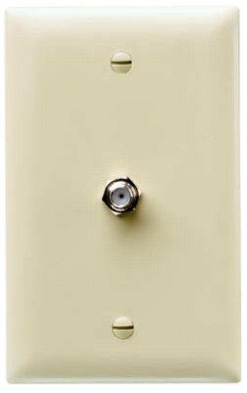 Legrand TradeMaster TP TPCATVICC12 Wallplate, 3/4 in L, 4 in W, 1 -Gang, 1 -Port, Thermoplastic, Ivory