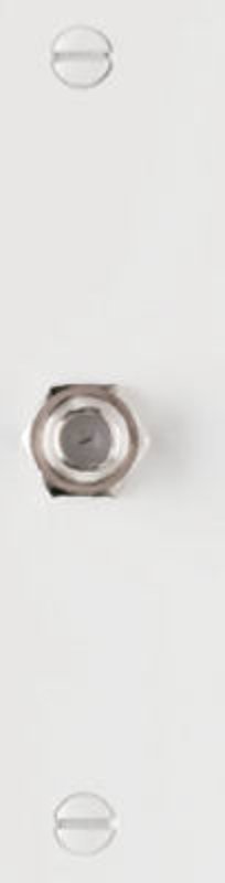 On-Q TPCATVWCC12 Wallplate and Strap, 1 -Gang, Steel, White, Nickel Plated