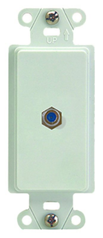 On-Q WP3214WHV1 Coaxial Wall Jack, 4 in L, 1.03 in W, 1 -Port, Plastic, White