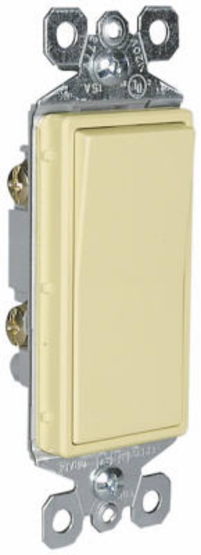 Legrand radiant Series TM870ICP4 Paddle Switch, 15 A, 120/277 VAC, Push Wire, Side Wire Terminal, Ivory