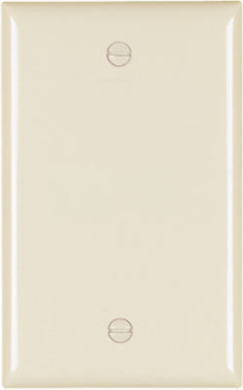 Legrand TP13LACC30 Blank Wallplate, 0.07 in Thick, 1 -Gang, Nylon, Light Almond, Box Mounting