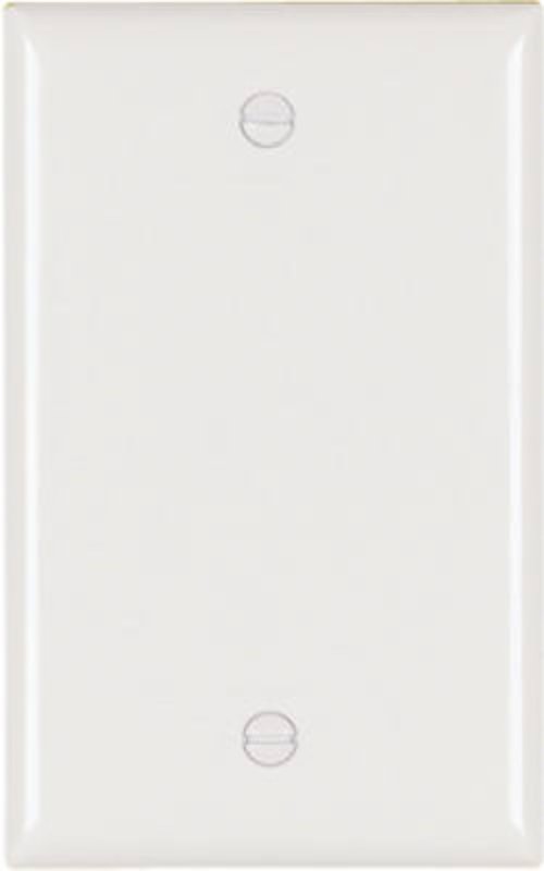 Legrand TP13WCC30 Blank Wallplate, 4.69 in L, 2.94 in W, 0.16 in Thick, 1-Gang, Nylon, White, Box