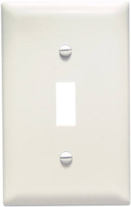 Legrand TradeMaster TP Series TP1LACC100 Wallplate, Toggle, 4.6875 in L, 2.937 in W, 1-Gang, Nylon, Light Almond
