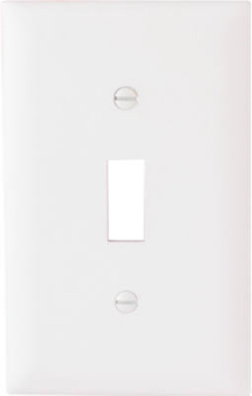Legrand TradeMaster TP1WCC100 Wallplate, 4-1/2 in L, 2-3/4 in W, 1 -Gang, Plastic, White, Matte
