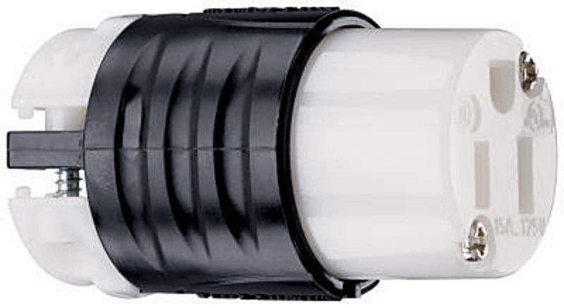 Legrand PS5269XCCV4 Electrical Connector, 2 -Pole, 15 A, 125 V, NEMA: NEMA 5-15R, Black/White