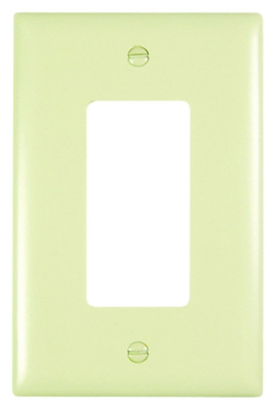 Legrand TradeMaster TPJ26I Wallplate, 5.06 in L, 3.31 in W, 1 -Gang, Nylon, Ivory