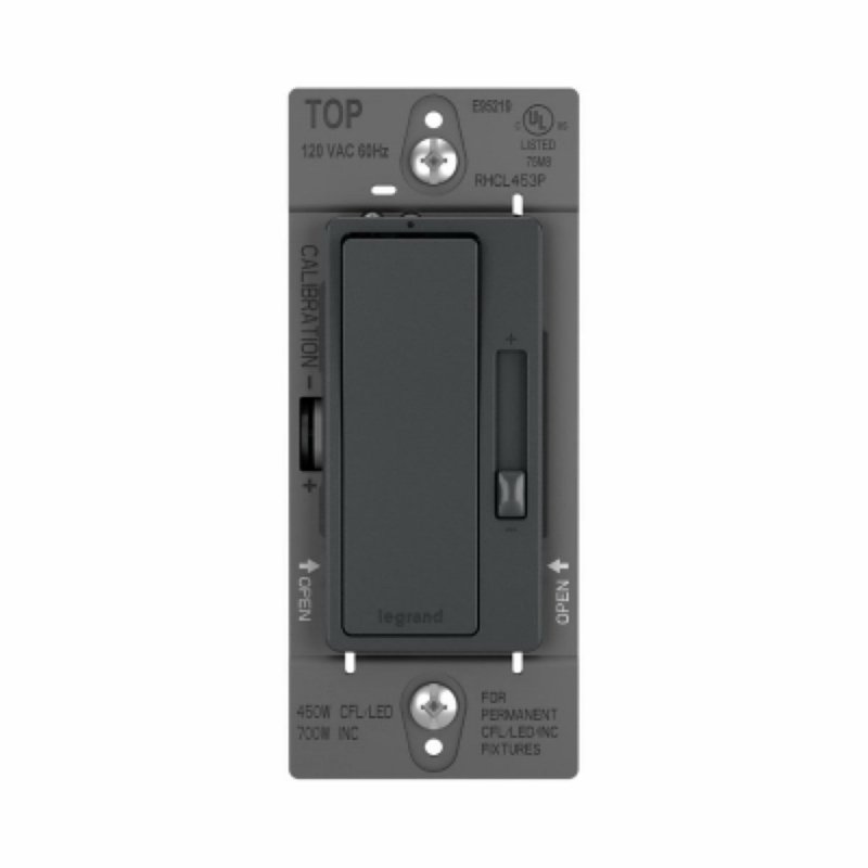 Legrand radiant Series RHCL453PGCCV4 Dimmer, 15 A, 120 V, 700 W, 1-Gang, CFL, Incandescent, LED Lamp, 3-Way