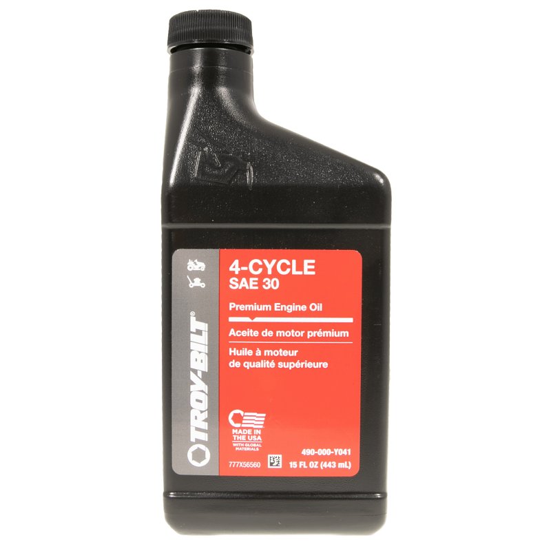 Troy-Bilt 490-000-Y041 4-Cycle Premium Engine Oil, 30, 15 oz