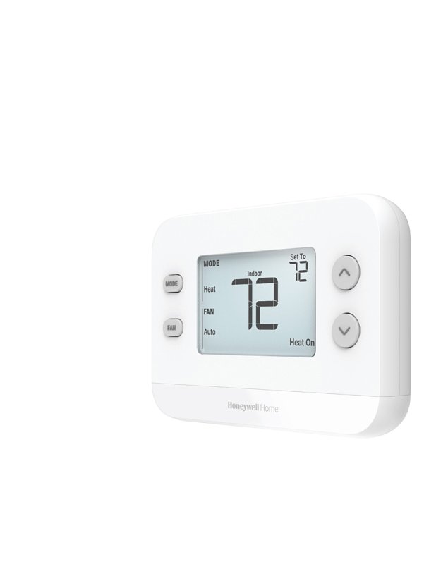 Honeywell Home X1N Series RTH11B/N Non-Programmable Thermostat, 120 to 240 V, Heat, Cool, Auto, Off Operation, White