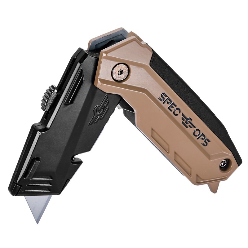 Spec Ops SPEC-K1-FR Utility Knife, Aluminum Blade, 3-Blade, Pistol Grip Handle