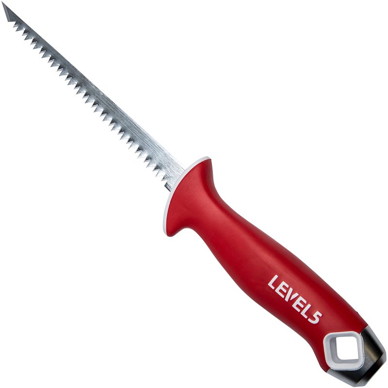 Level5 5-100 Keyhole Drywall Jab Saw With Blade, 6 in L Blade, Carbon Steel Blade, Soft Grip Handle