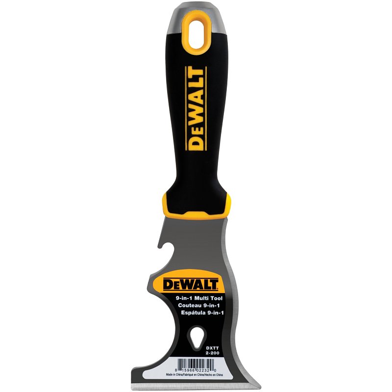 DEWALT DXTT-2-200 Joint Knife, 3 in W Blade, Carbon Steel Blade, Hammer End Blade, Ergonomic Handle, Nylon Handle