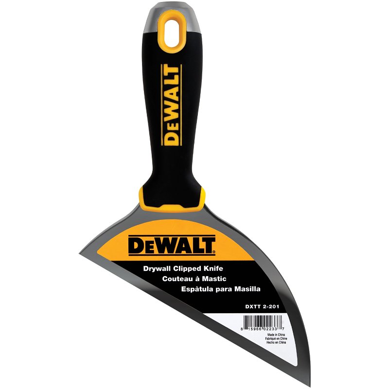 DEWALT DXTT-2-201 Clipped Knife, 6 in W Blade, Stainless Steel Blade, Ergonomic, Soft Grip Handle, Nylon Handle