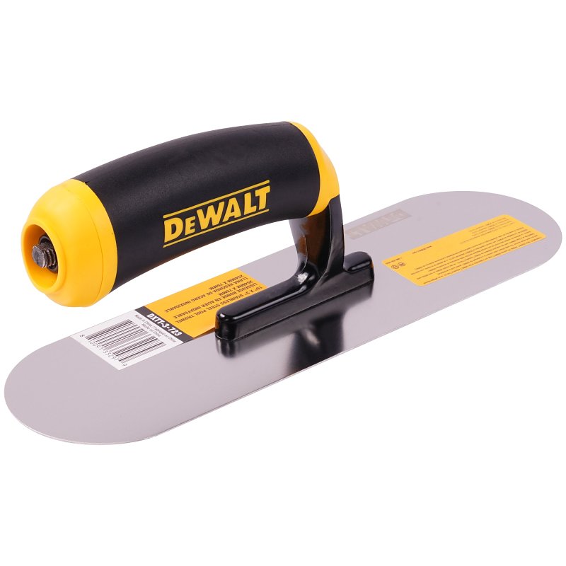 DEWALT DXTT-3-723 Pool Trowel, 10 in L Blade, Stainless Steel Blade, Ergonomic, Soft Grip Handle, Plastic Handle